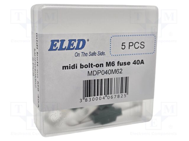 Fuse: fuse; 40A; 58VDC; automotive; 41mm; M6 screw; 41x12x8.24mm