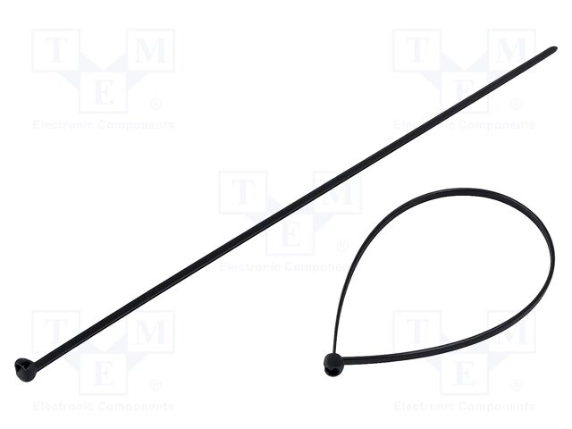 Cable tie; with a metal clasp; L: 100mm; W: 2.5mm; polyamide; 180N