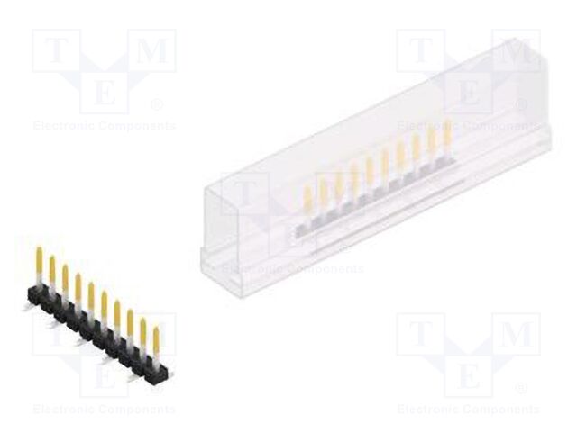 Connector: pin strips; pin header; male; PIN: 10; 2.54mm; SMT; 1x10