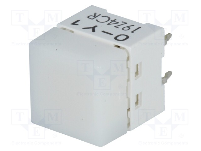Switch: keypad; Pos: 2; SPST-NO; 0.05A/24VDC; white; Illumin: LED