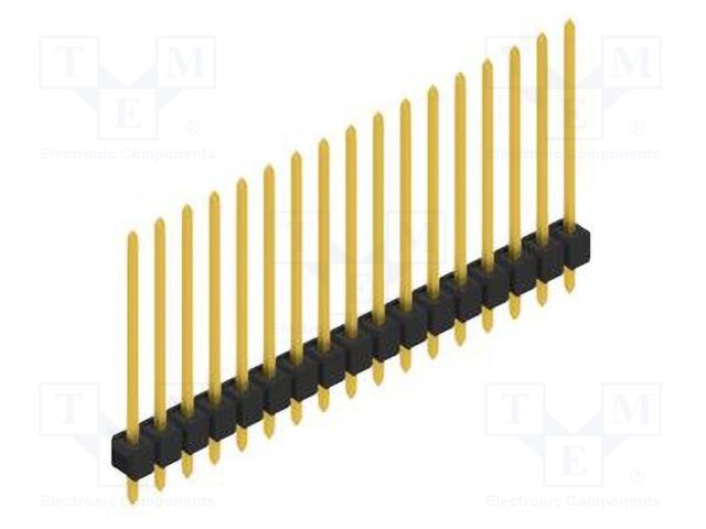 Connector: pin strips; pin header; male; PIN: 17; 2.54mm; THT; 1x17