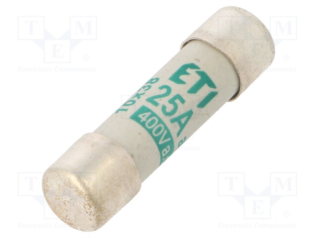 Fuse: fuse; aM; 25A; 400VAC; cylindrical; 10,3x38mm