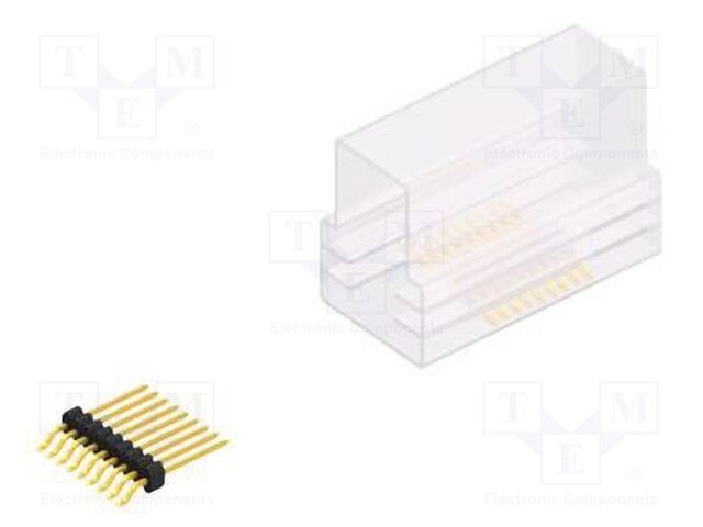 Connector: pin strips; pin header; male; PIN: 9; 1.27mm; SMT; 1x9