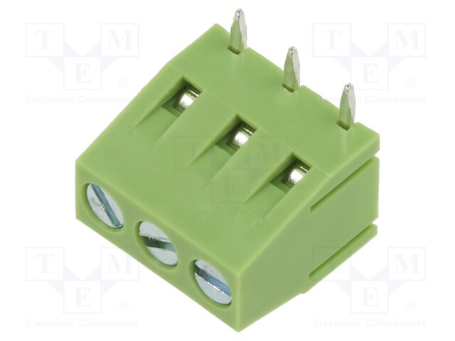 PCB terminal block; straight; 5mm; ways: 3; on PCBs; terminal