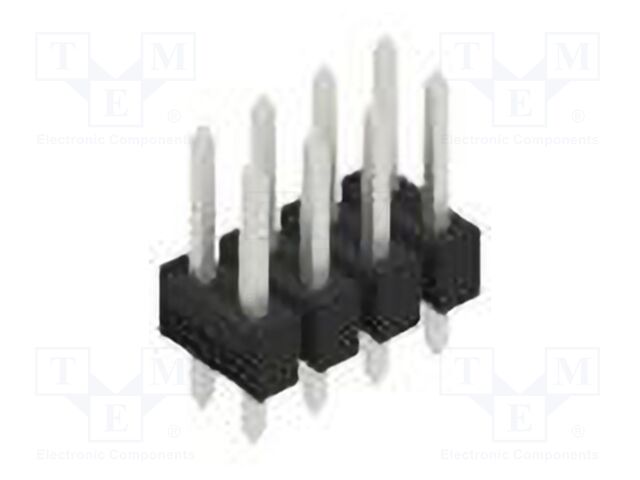 Connector: pin strips; pin header; male; PIN: 8; 2.54mm; THT; 2x4