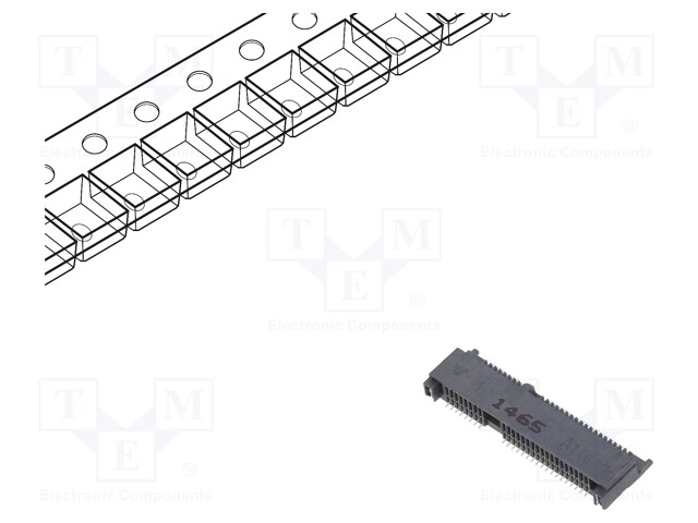 Connector: PCI Express mini; horizontal; SMT; gold-plated; PIN: 52