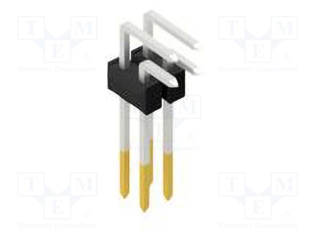 Connector: pin strips; pin header; male; PIN: 4; 2.54mm; THT; 2x2