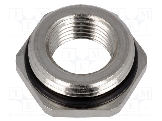 Reduction of threads for glands; Int.thread: M16; brass; nickel