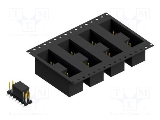 Connector: pin strips; pin header; male; PIN: 14; 2.54mm; SMT; 2x7