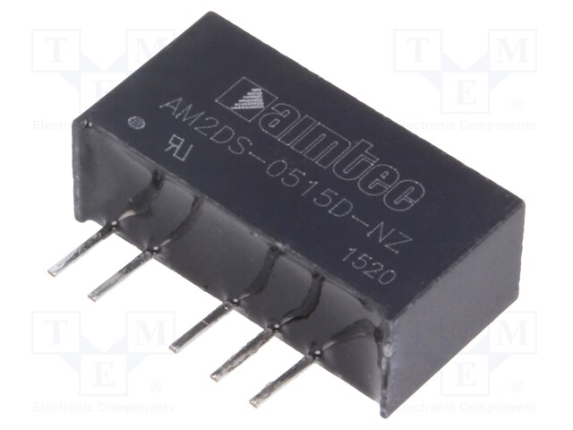Converter: DC/DC; 2W; Uin: 4.5÷5.5V; Uout: 15VDC; Uout2: -15VDC; SIP7