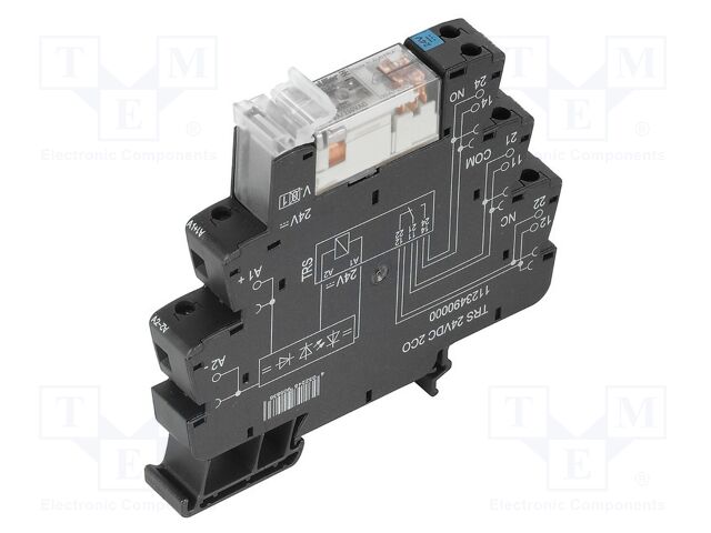 Relay: interface; DPDT; Ucntrl: 12VDC; 8A; DIN; Variant: Relay set