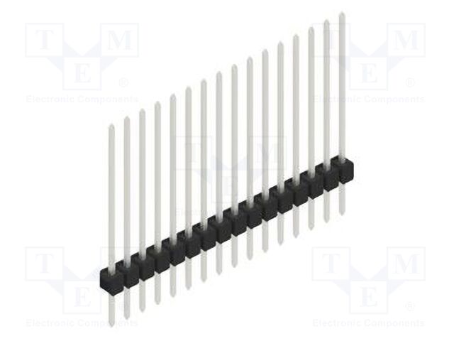 Connector: pin strips; pin header; male; PIN: 16; 2.54mm; THT; 1x16