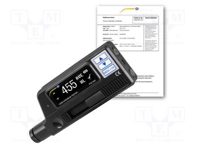 Meter: hardness; OLED; 170÷960HLD; USB mini; Temp: -10÷50°C; 50h