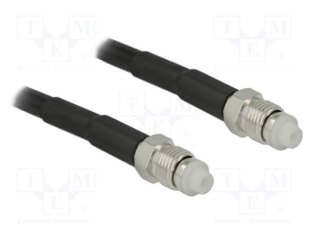 Cable; 1m; FME female,both sides; black; Øcable: 4.95mm; 50Ω