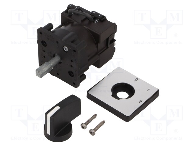 Switch: cam switch; Stabl.pos: 3; 12A; 0-1-2; Poles: 1; Pos: 3