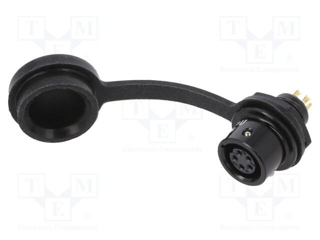 Socket; female; SA6; PIN: 5; IP67; 3.5÷4mm; 3A; soldering; 30V; 0.5mm2