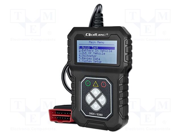Meter: OBD diagnostic; LCD 2,4"; user's manual; OBD; 8÷25VDC