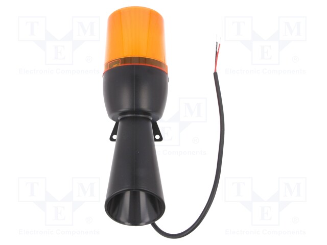 Signaller: lighting-sound; 48÷240VDC; Colour: yellow; IP65; 100mA