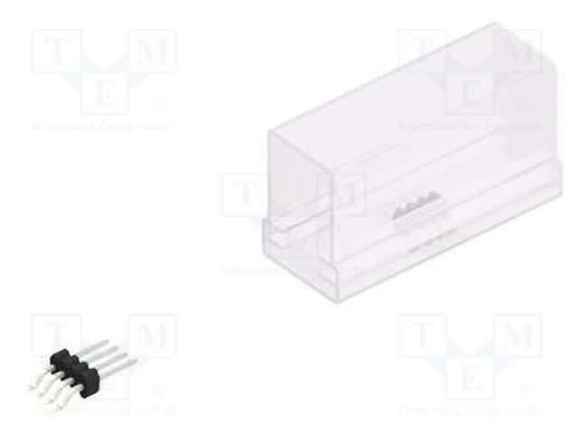 Connector: pin strips; pin header; male; PIN: 4; 1.27mm; SMT; 1x4