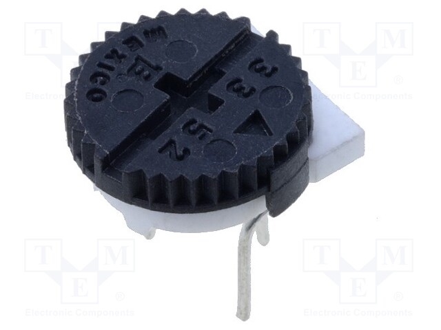 Potentiometer: mounting; single turn,horizontal; 10kΩ; 0.5W; THT