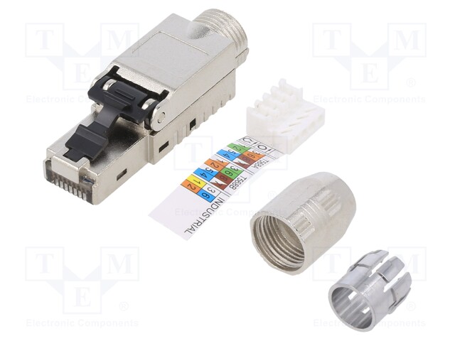 Plug; RJ45; PIN: 8; Cat: 6a; shielded; Layout: 8p8c; for cable; male
