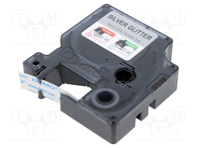 Tape; Width: 12mm; Colour: silver; Character colour: black; L: 3m