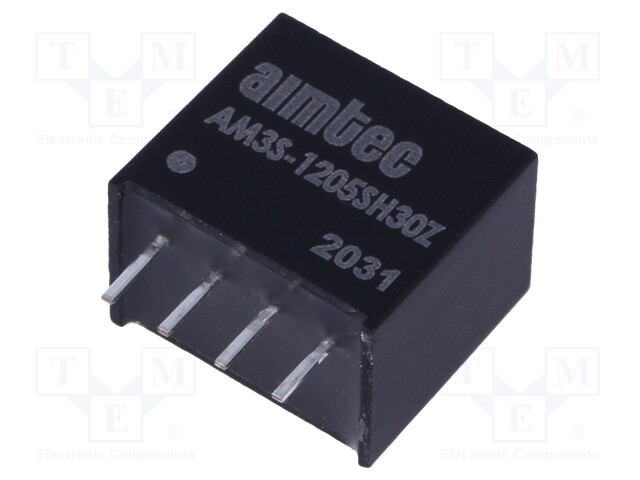 Converter: DC/DC; 3W; Uin: 10.8÷13.2V; 5VDC; Iout: 600mA; SIP4; 2.2g