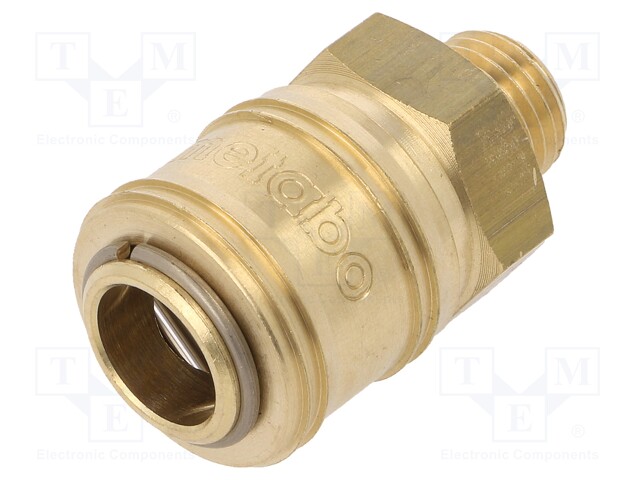 Quick connection coupling EURO; Mat: brass; Ext.thread: 1/4"