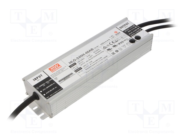 Power supply: switched-mode; LED; 240W; 48VDC; 44.8÷51.2VDC; IP65