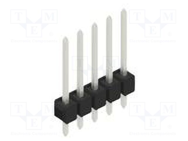 Connector: pin strips; pin header; male; PIN: 5; 2.54mm; THT; 1x5