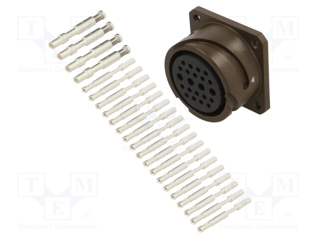 Connector: circular; VG95234; socket; female; PIN: 22(4+18); olive