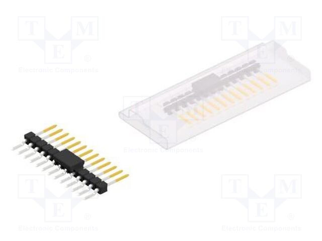 Connector: pin strips; pin header; male; PIN: 13; 2.54mm; SMT; 1x13