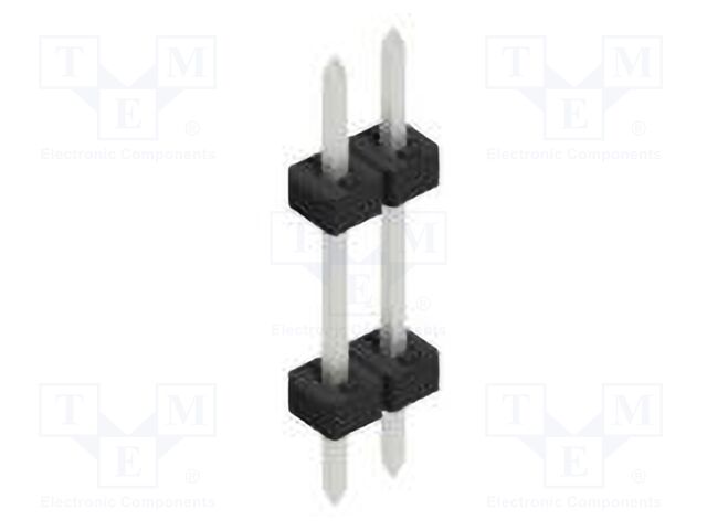 Connector: pin strips; pin header; male; PIN: 2; 2mm; THT; 1x2; 100V