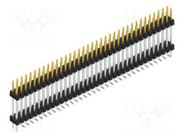 Connector: pin strips; pin header; male; PIN: 72; 2.54mm; SMT; 2x36