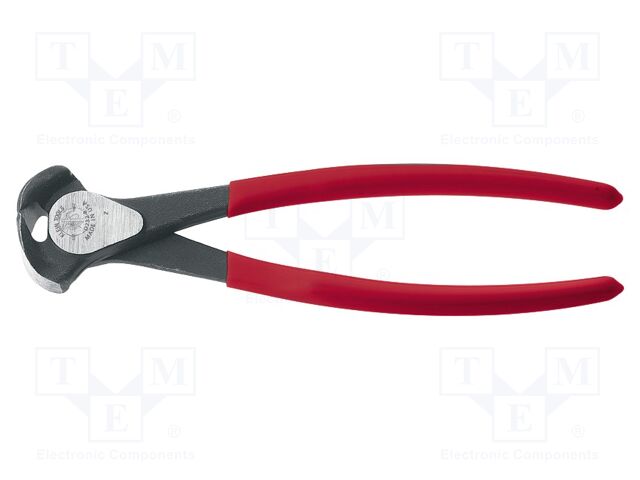 Pliers; end,cutting; handles with plastic grips; 216mm
