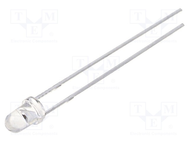 LED; 3mm; yellow; 2500÷4000mcd; 24°; Front: convex