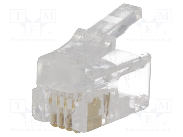 Plug; RJ9; PIN: 4; Layout: 4p4c; IDC,crimped; for cable