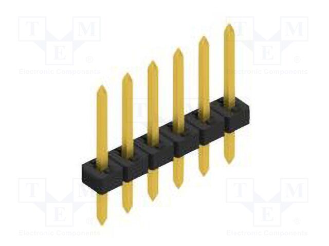 Connector: pin strips; pin header; male; PIN: 6; 2mm; THT; 1x6; 100V