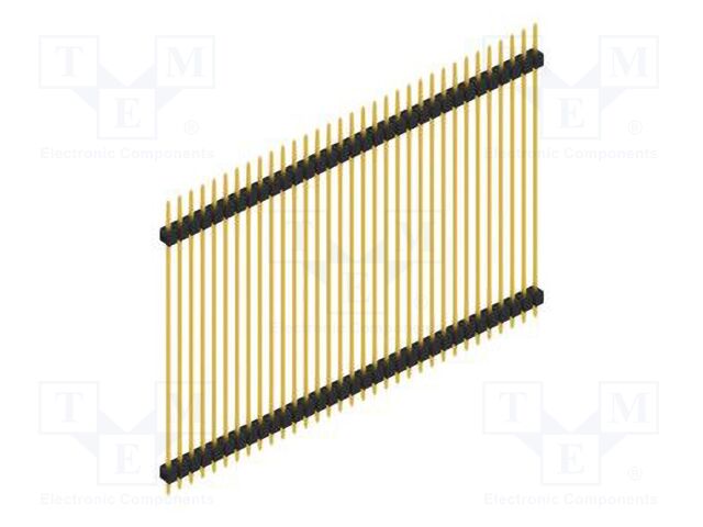 Connector: pin strips; pin header; male; PIN: 33; 2.54mm; THT; 1x33