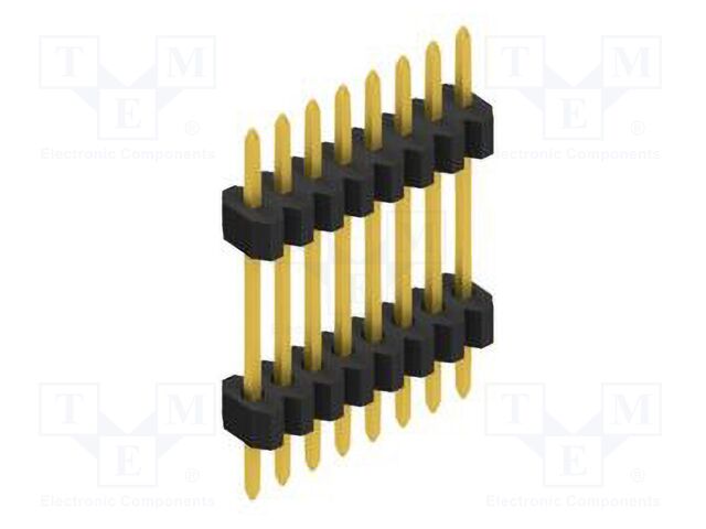 Connector: pin strips; pin header; male; PIN: 8; 1.27mm; THT; 1x8