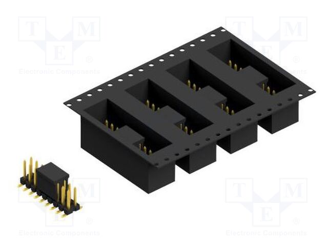 Connector: pin strips; pin header; male; PIN: 18; 2.54mm; SMT; 2x9