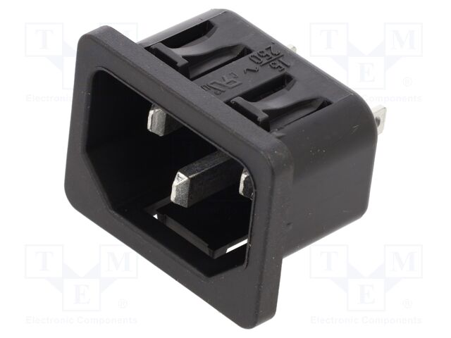 CONN, IEC APPLIANCE INLET C14, 10A, 250V