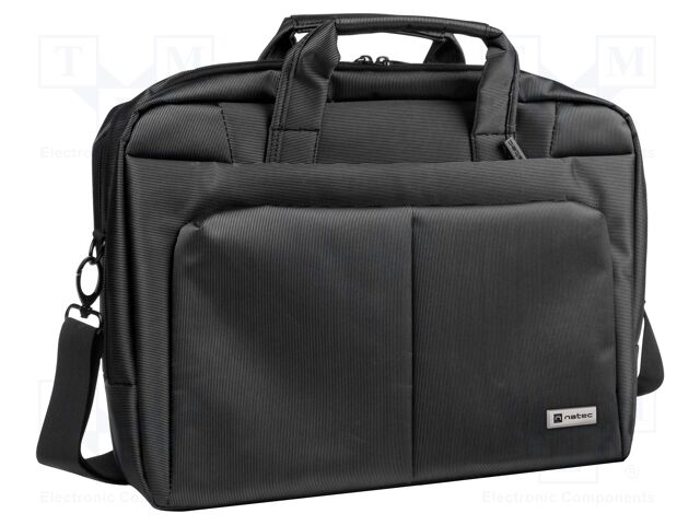 Laptop bag; black; polyester; Usable dim: 365x40x245mm; 14.1"