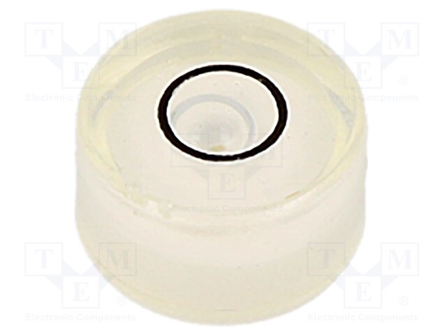 Spirit level; H: 6mm; Ømount.hole: 10mm; plastic; Body: white