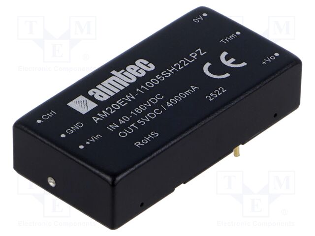 Converter: DC/DC; Protection: short circuit protection SCP