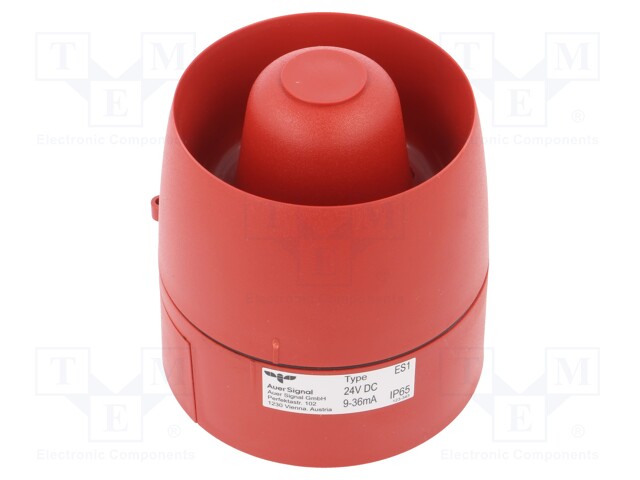 Signaller: sound; red; Usup: 24VDC; Sound level: 106dB; IP65