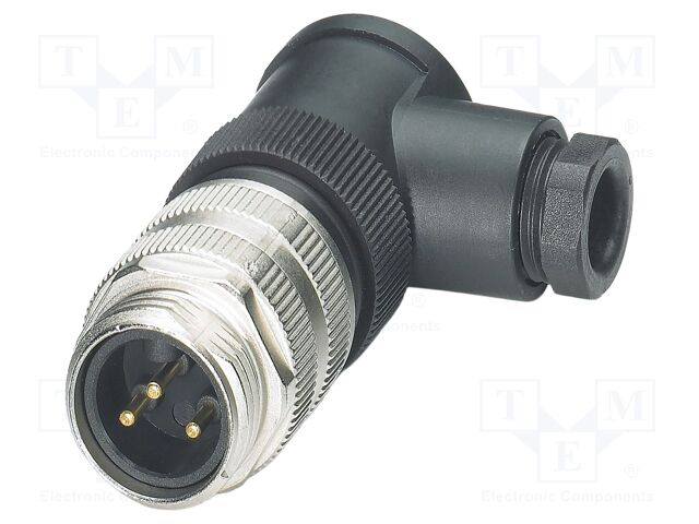 Connector: 7/8"; plug; PIN: 3; angled; unshielded; 12A; 300V; IP67