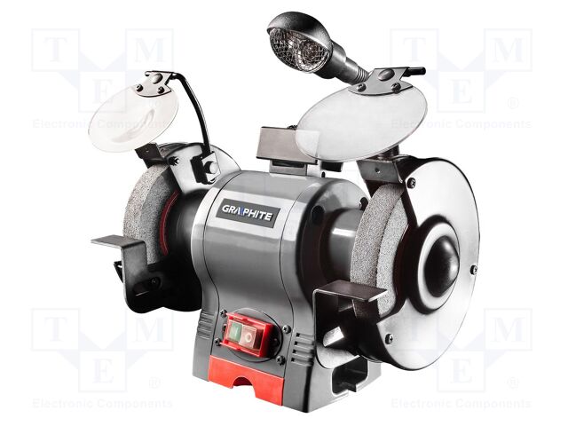 Bench grinder; electric; 370W; 230VAC; 2850rpm; 150mm