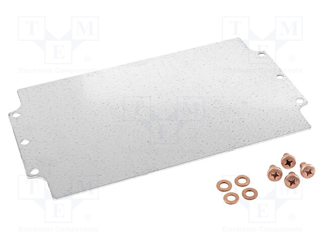 Mounting plate; steel; W: 147.5mm; L: 242.7mm; Series: 1590Z