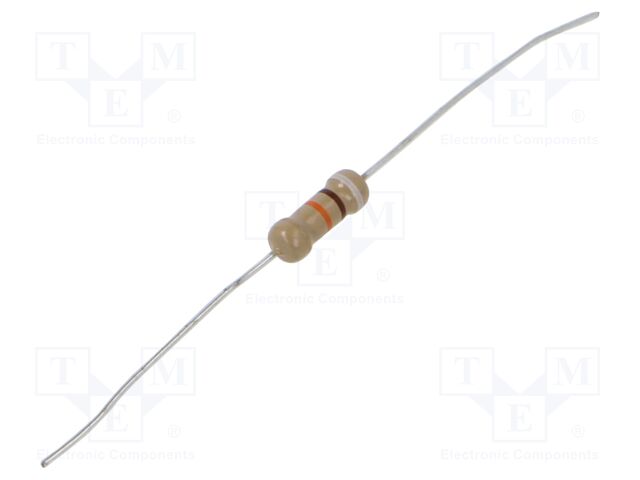 Resistor: carbon film; THT; 91kΩ; 500mW; ±5%; Ø3.5x10mm; axial